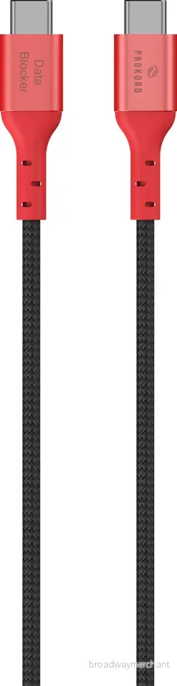 Prokord Data Blocker kabel 2m USB-C USB-C Röd (PC-DBCC2.0)