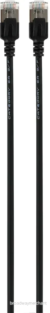 Prokord Slim Network cable / Patch cord LSZH RJ-45 Cat 6A 0.5m Svart (SFTP-C6A-0.5-B)